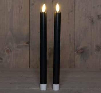 Ledkaars 3d flame candle zwart annas collection d 2,5 h 25, Hobby en Vrije tijd, Knutselen, Nieuw