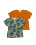 HEMA Baby T-shirts Wafel - 2 Stuks Groen
