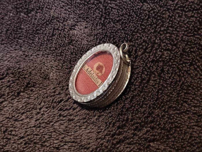 Reliekhouder - Verzilverd, Glas, Textiel - 1920-1930 - Sint, Antiquités & Art, Art | Art non-occidental