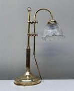 Bureaulamp - Messing, Glas, Antiek en Kunst