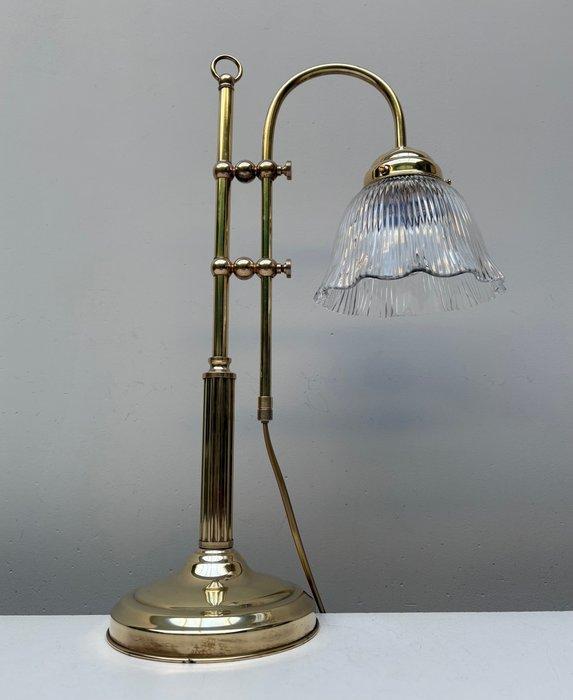 Bureaulamp - Messing, Glas, Antiek en Kunst, Curiosa en Brocante
