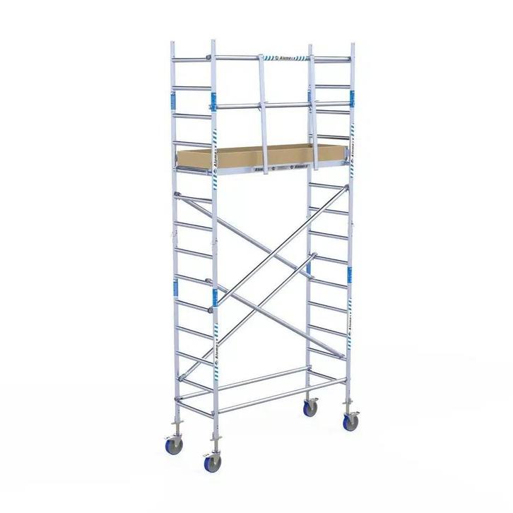 Rolsteiger Alumexx Light 75x190x5.20 M wh Wooddeck, Doe-het-zelf en Bouw, Steigers, Rolsteiger of Kamersteiger, Nieuw, 5 meter of hoger