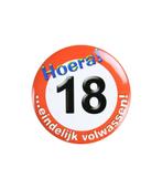 Button 18 Jaar Verkeersbord 5,5cm, Hobby en Vrije tijd, Nieuw, Verzenden