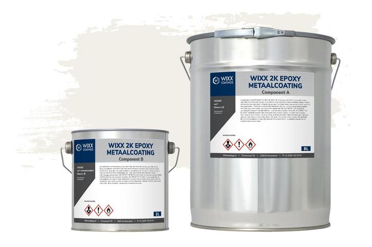 Wixx 2K Epoxy Metaalcoating RAL 9010 | Zuiver Wit 10L, Doe-het-zelf en Bouw, Verf, Beits en Lak, Nieuw, Verzenden