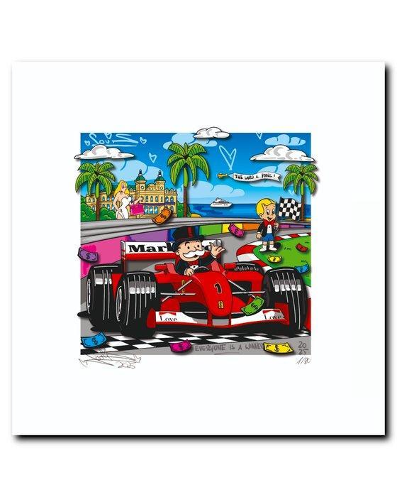 Louis Michel Krüger - Monaco Grand Prix (Mini) (3D-Artwork), Antiquités & Art, Art | Peinture | Moderne