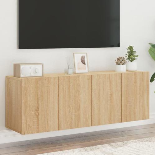 vidaXL Tv-meubels 2 st wandgemonteerd 60x30x41 cm sonoma, Maison & Meubles, Armoires | Mobilier de télévision, Envoi