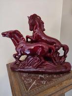 Saint Clement - sculptuur, chevaux - 25 cm - Keramiek, Antiquités & Art