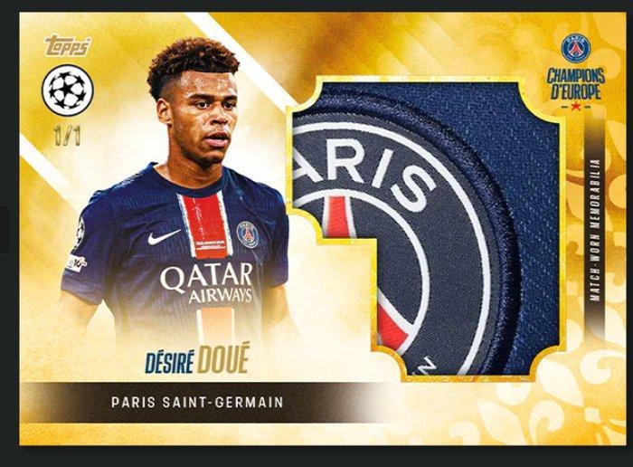 2025 Topps Paris Saint-Germain: Champions d’Europe 1 Auto -, Collections, Autocollants