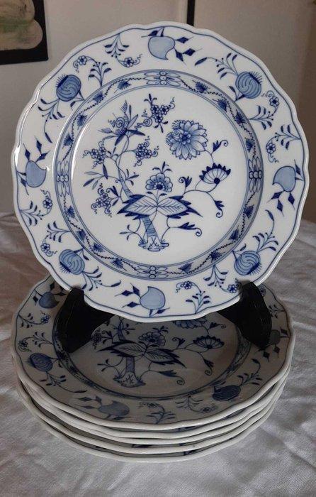 Meissen - Bord (6) - Blue Onion - Porselein - Meissen Blauw, Antiek en Kunst, Antiek | Glaswerk en Kristal