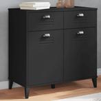 vidaXL Dressoir VIKEN 80x40x80 cm bewerkt hout zwart, Huis en Inrichting, Kasten | Dressoirs, Verzenden, Nieuw