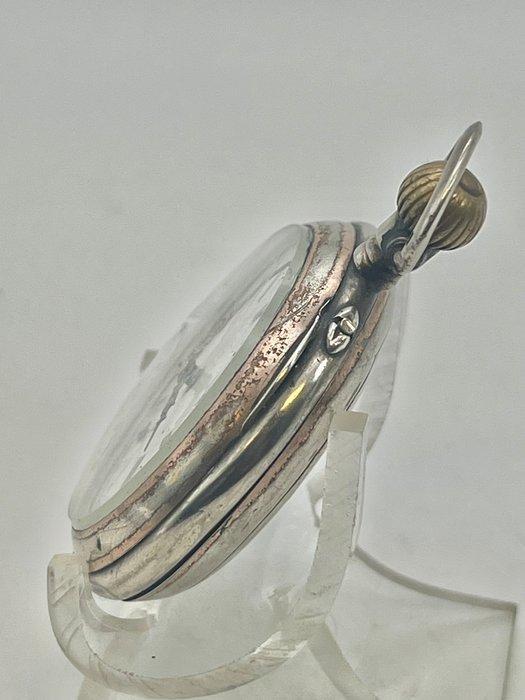 Cilindro Argento Tedesco . 8 Rubis . 1900 - 1850-1900, Handtassen en Accessoires, Horloges | Heren