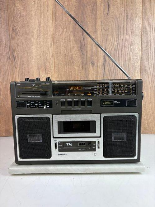 Philips - 774 - Boombox (Cassette & Radio) Draagbare radio, Audio, Tv en Foto, Radio's