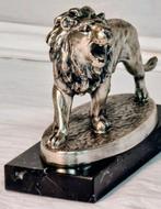 Beeld, Löwe - 14 cm - Metaal, Verzilverd