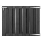 vidaXL Poort 100x80 cm HKC grijs, Tuin en Terras, Verzenden, Nieuw