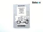 Instructie Boek Suzuki GSX R 600 1992-1996 (GSXR600) German,, Verzenden, Gebruikt