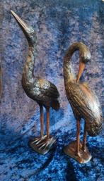 sculptuur, pair of bronze flamingos - 40 cm - Brons