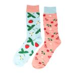 Sokken - Aardbeien Print - Blauw Roze Rood - Katoen -, Kleding | Dames, Nieuw