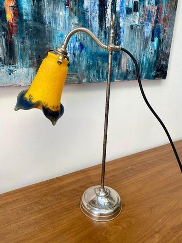 Lampe - art nouveau - Acier, Cuivre, Verre - Lampe tulipe
