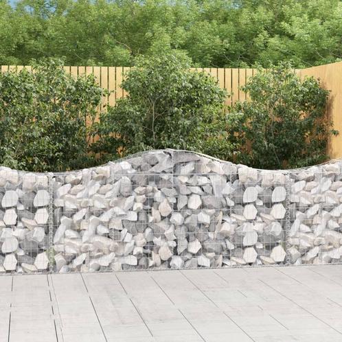 vidaXL Schanskorven 13 st gewelfd 200x30x80/100 cm ijzer, Tuin en Terras, Bloempotten, Nieuw, Verzenden