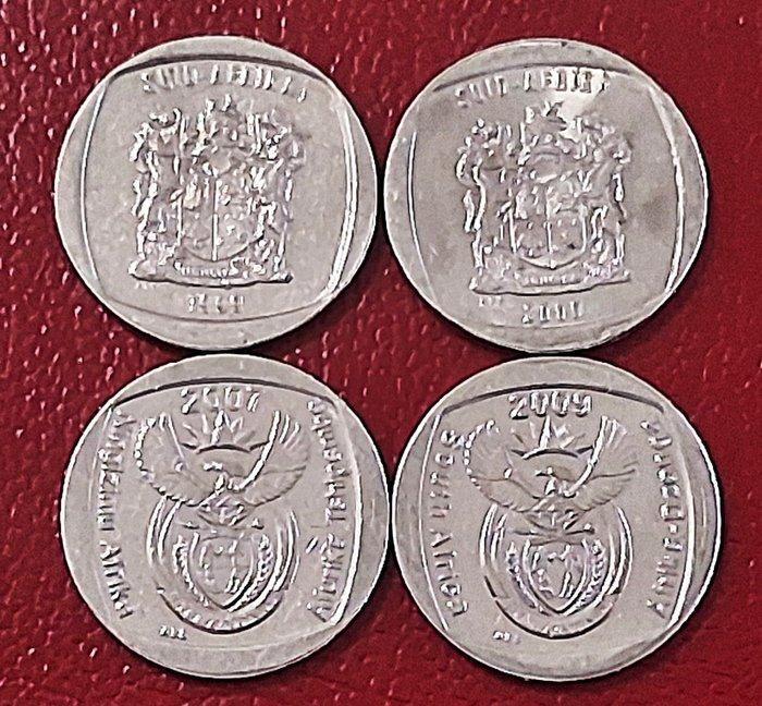 Zuid-Afrika. 1 Rand 1999-2009 (Lot of 4 coins) Springbok One, Timbres & Monnaies, Monnaies | Europe | Monnaies non-euro