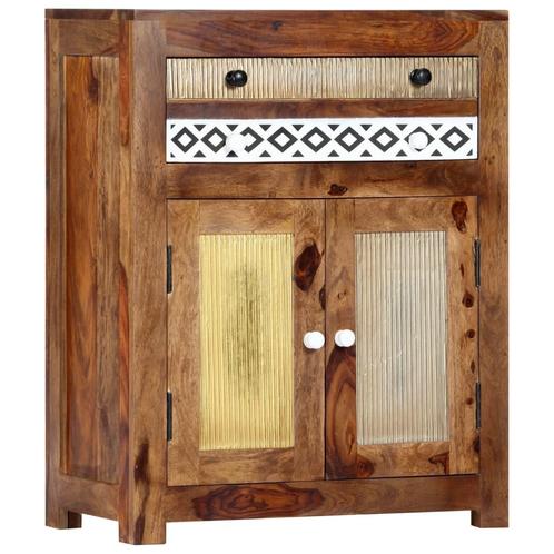 vidaXL Bijzetkast 60x30x75 cm massief sheeshamhout, Huis en Inrichting, Kasten | Dressoirs, Nieuw, Verzenden