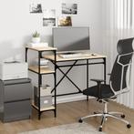 vidaXL Bureau schappen 105x50x90 bewerkt hout en ijzer, Huis en Inrichting, Verzenden, Nieuw