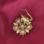 Swarovski - Clip de foulard plaqué or floral avec cristaux —