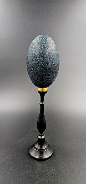 Emoe Ei - Dromaius novaehollandiae - 380 mm - 90 mm - 90 mm-, Antiek en Kunst, Curiosa en Brocante