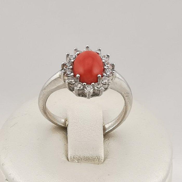 Koraal - Argento 925 - Ring, Antiek en Kunst, Curiosa en Brocante