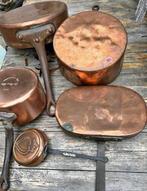 Ensemble de casseroles (5) - Cuivre, France - Ensemble de 5, Antiquités & Art