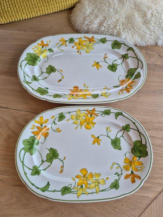 Villeroy & Boch - Schaal (2) - geranium - Keramiek - 2 grote, Antiquités & Art, Antiquités | Meubles | Tables