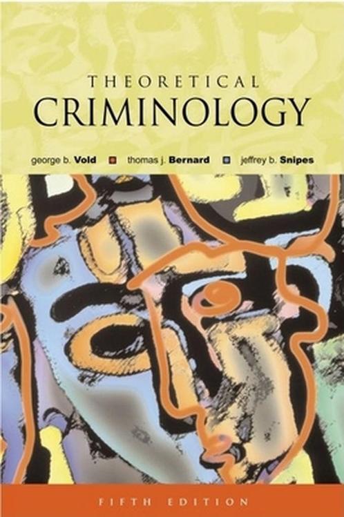 Theoretical Criminology 9780195142020, Boeken, Overige Boeken, Gelezen, Verzenden