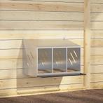 vidaXL Kippennestkast met 3 vakken gegalvaniseerd metaal, Dieren en Toebehoren, Knaagdieren en Konijnen | Hokken en Kooien, Verzenden