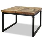 vidaXL Table basse Teck Résine 60x60x40 cm, Huis en Inrichting, Verzenden