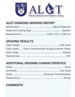 1 pcs Diamant (Natuurlijk gekleurd) - 0.60 ct - Smaragd -, Handtassen en Accessoires, Edelstenen, Nieuw