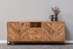 Dressoir Mangohout Sabia 220 cm, Huis en Inrichting, Kasten | Dressoirs, Verzenden, Nieuw