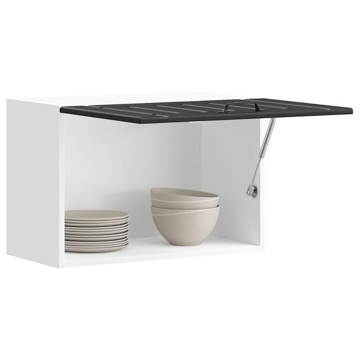 vidaXL Keukenwandkast Lucca bewerkt hout zwart, Huis en Inrichting, Kasten | Overige, Nieuw, Verzenden