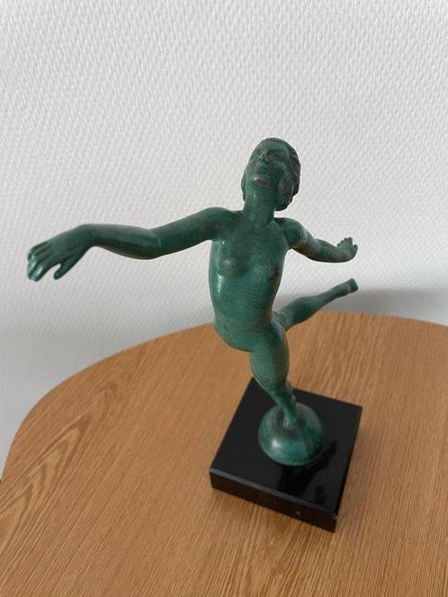 Max le Verrier - Statue, Art deco beeld - 28 cm - Marbre,, Antiek en Kunst, Kunst | Designobjecten