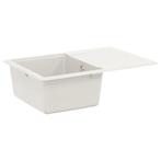 vidaXL Wasbak Wit 670 x 460 mm 80% Kwarts en 20% Hars, Huis en Inrichting, Verzenden, Nieuw