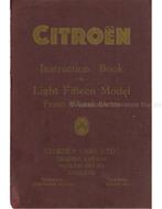 1952 CITROEN LIGHT FIFTEEN (TRACTION AV) INSTRUCTIEBOEKJE, Auto diversen, Handleidingen en Instructieboekjes