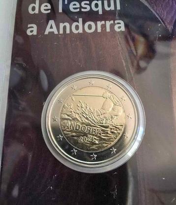 Andorre. 2 Euro 2024 Mountainbike + Ski (2 monete) (Sans beschikbaar voor biedingen
