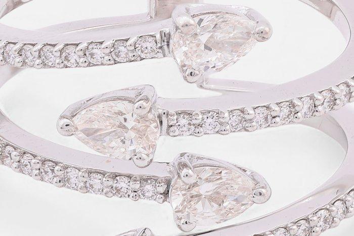 Bague de cocktail - 18 carats Or jaune, plaqué rhodium -, Bijoux, Sacs & Beauté, Bijoux anciens