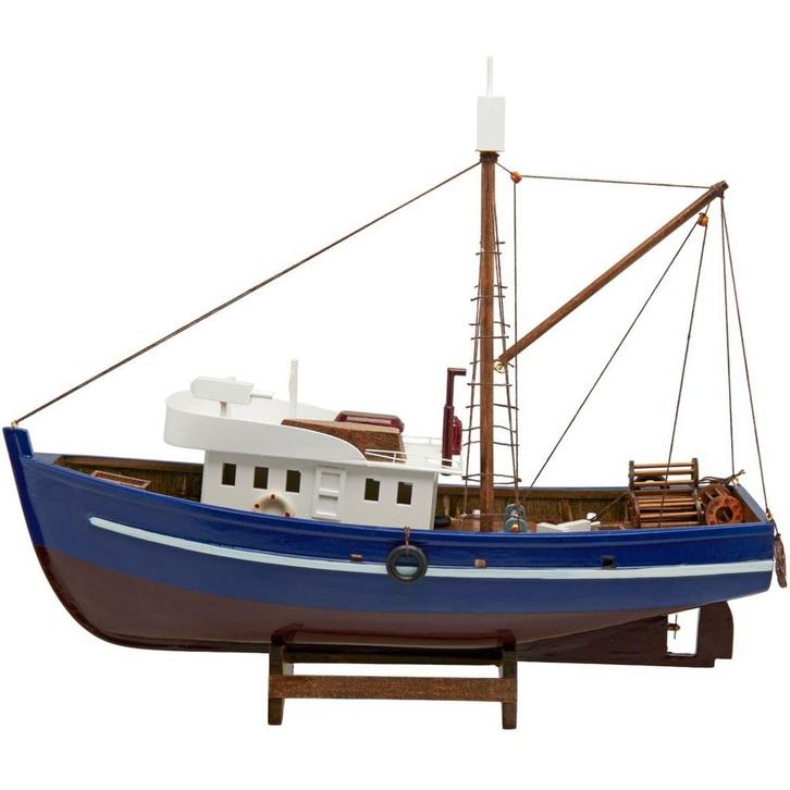 Model Vissersboot 44cm Blauw, Hobby en Vrije tijd, Modelbouw | Boten en Schepen, Nieuw, Ophalen of Verzenden