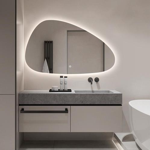 AKTIE - FENOME Badkamerspiegel LED verlichting Ovaal touche, Doe-het-zelf en Bouw, Sanitair, Nieuw, Verzenden