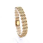 Gouden fantasie schakel armband | 19,5 cm (unisex) (unisex), Ophalen of Verzenden, Gebruikt, Overige kleuren, Goud