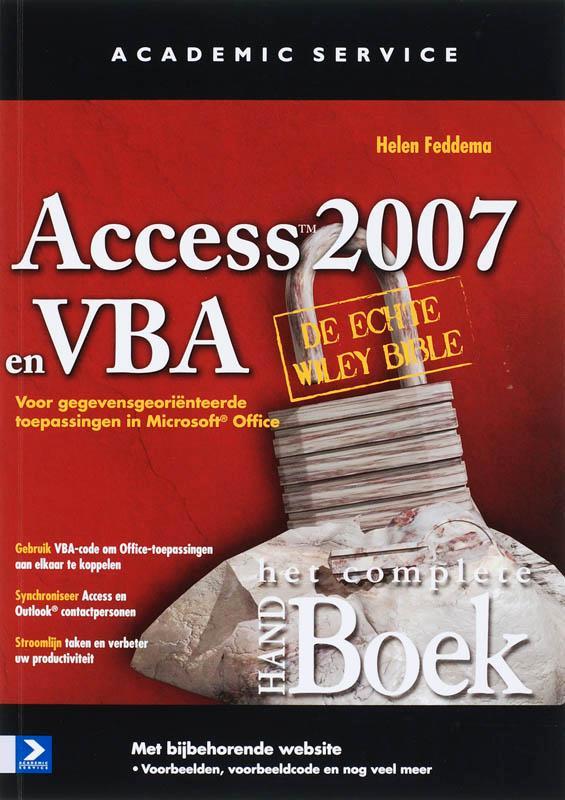 Access 2007 en VBA / Het complete HANDBoek 9789012116886, Boeken, Informatica en Computer, Gelezen, Verzenden