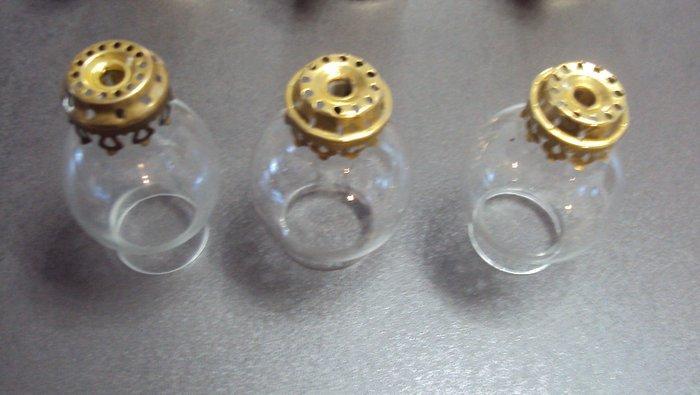 Olielamp (3) - Verguld messing - oude lamp duiven, Antiek en Kunst, Curiosa en Brocante