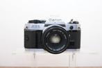 Canon AE-1 Program + FD 1,8/50mm // FD 4.5/70-150 Single, Audio, Tv en Foto, Fotocamera's Analoog, Nieuw