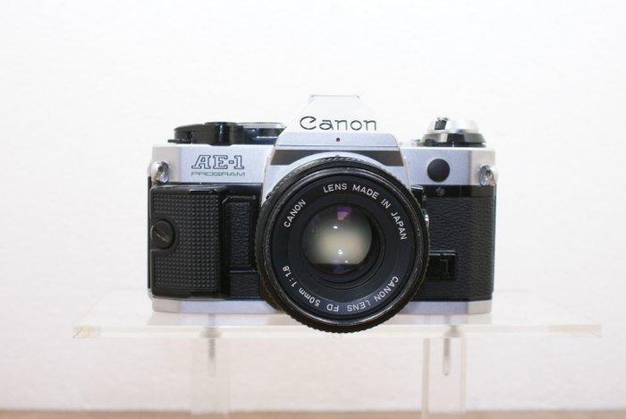 Canon AE-1 Program + FD 1,8/50mm // FD 4.5/70-150 Single, Audio, Tv en Foto, Fotocamera's Analoog