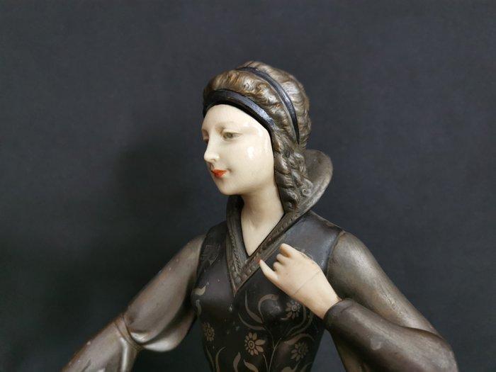 Scali - sculptuur, Elégante aux Lévriers - Statua grande, Antiek en Kunst, Kunst | Designobjecten